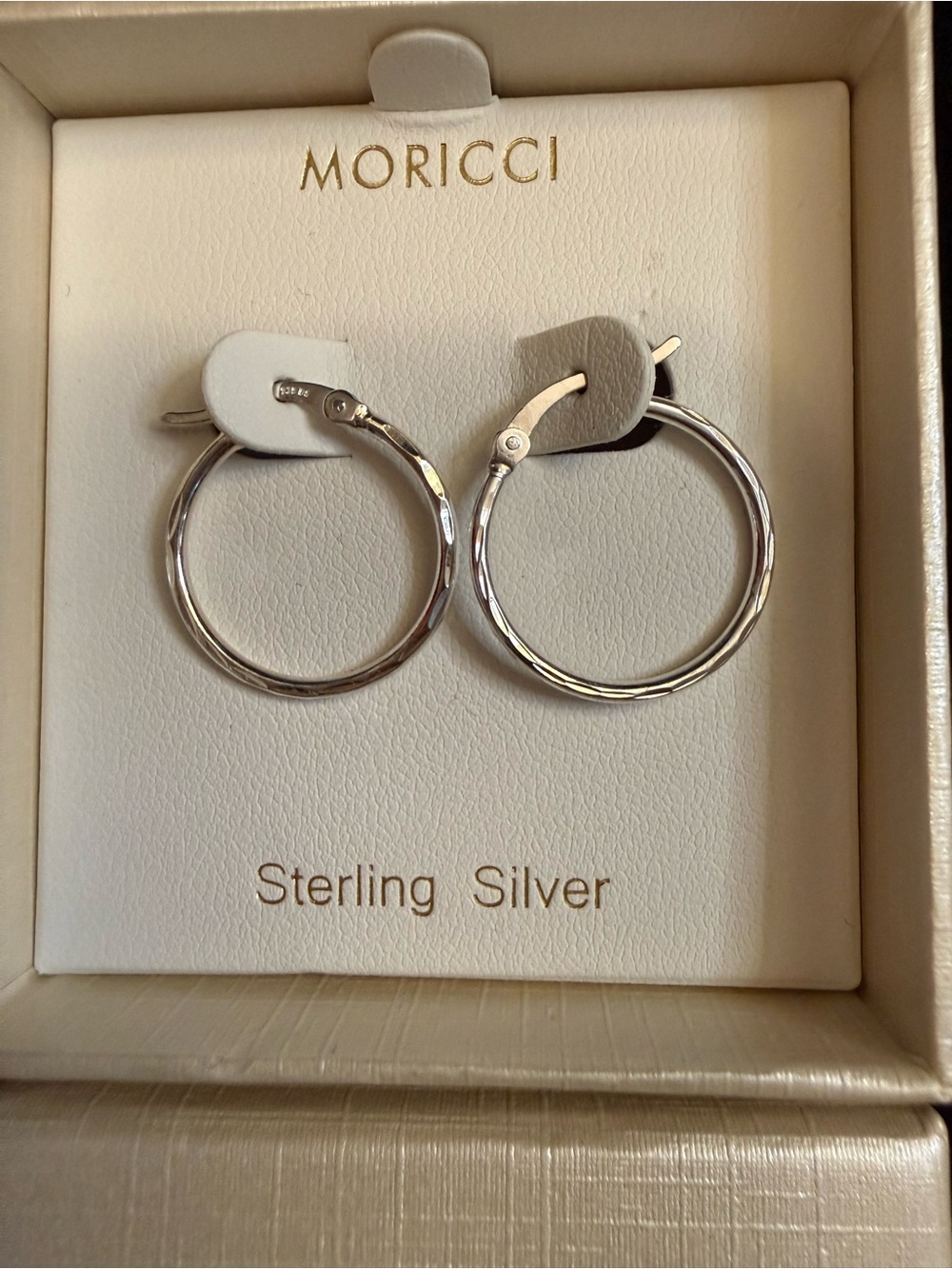 Moricci Sterling Silver Hoop Earrings - Silver 925